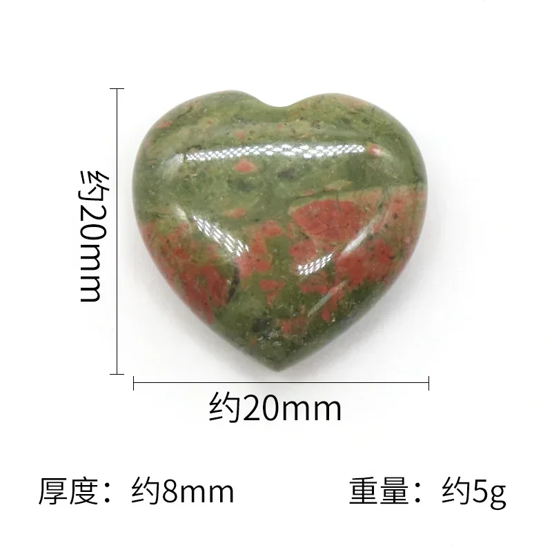 20pcs 20x8mm Heart Shape Beads Crystal Chakra Healing Stone Gemstones Pendant Reiki Handmade Jewelry Making Handicrafts