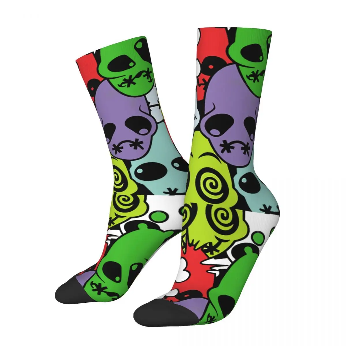 

Hip Hop Retro Face Emoticons Crazy Men's Socks Alien Unisex Street Style Pattern Printed Novelty Happy Crew Sock Boys Gift