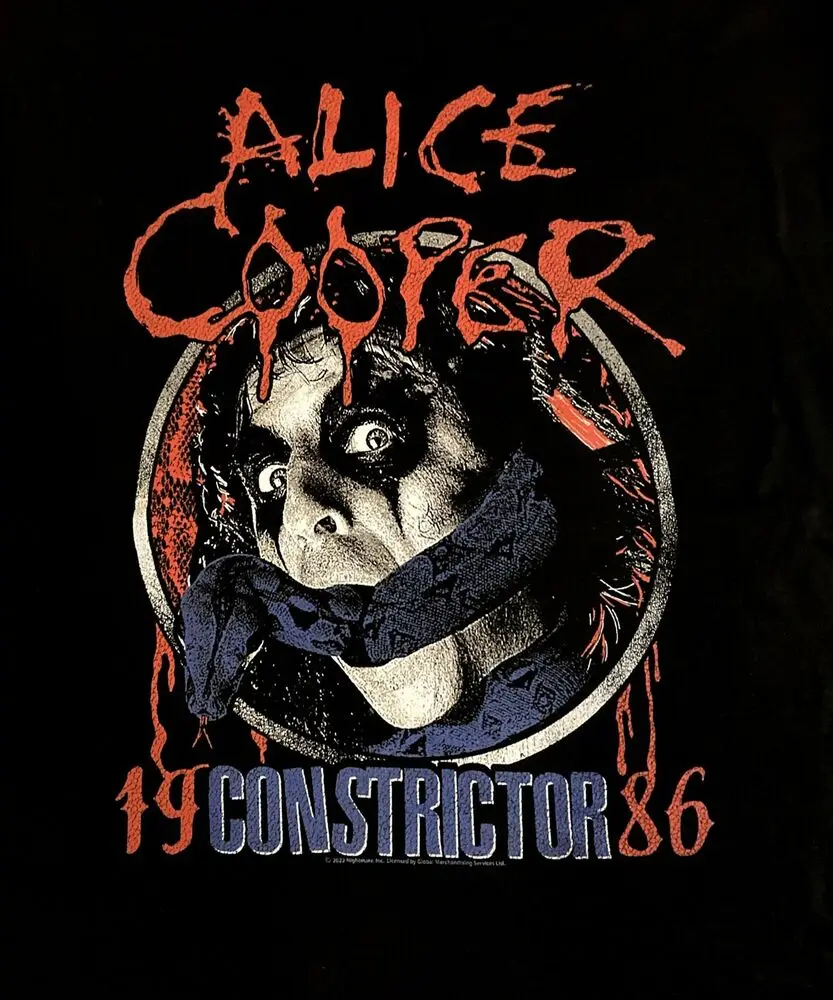 ALICE COOPER cd lgo CONSTRICTOR 1986 Official SHIRT XL New nightmare trash