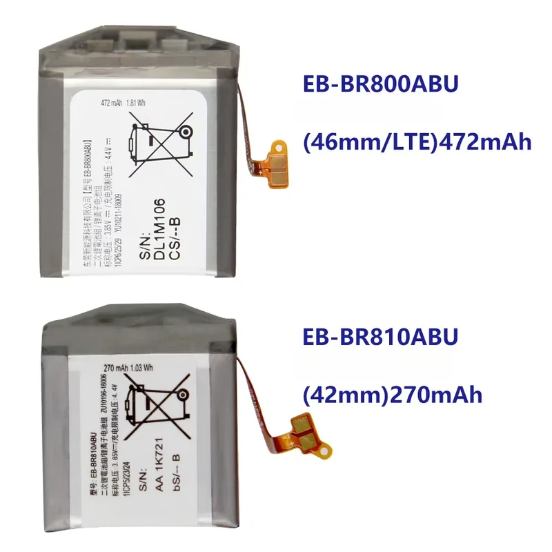 Batería EB-BR800ABU EB-BR810ABU EB-BR170ABU para Samsung Gear S4 R800 R810 R805