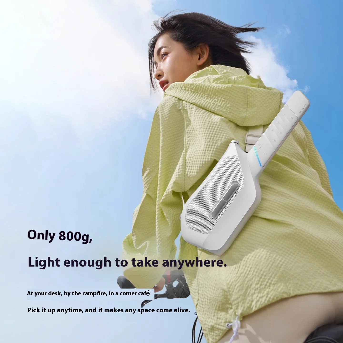 Mussark Intelligent AI String Free Guitar Electronic Automatic Transmission Pocket Small Portable Audio S1mini Gift