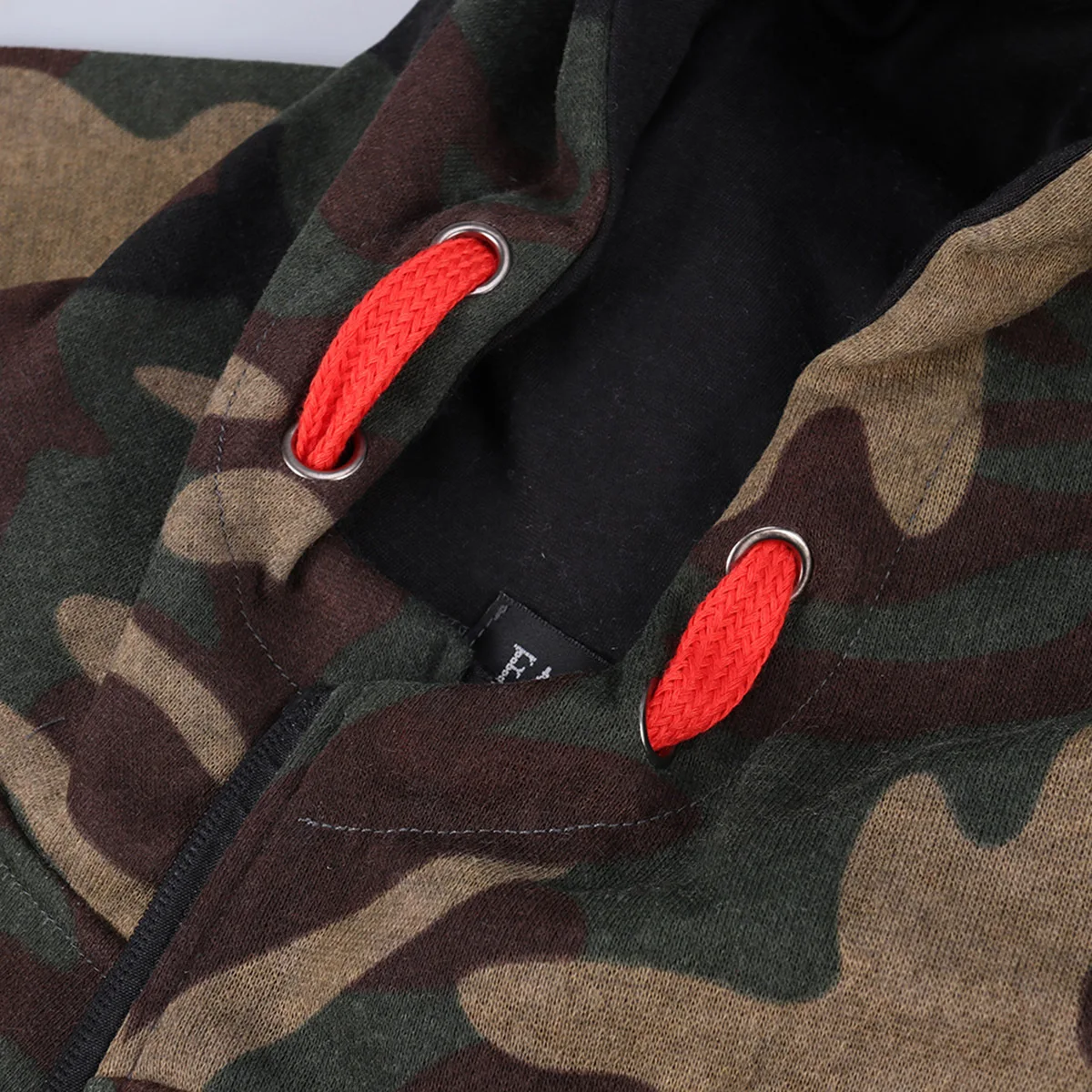 

Mens Outdoor Camouflage Hoodie Coat Zipper Sweatshirt Outwear Size Xl Camouflage Green Comfortable Drawstring Hooded for Hiking