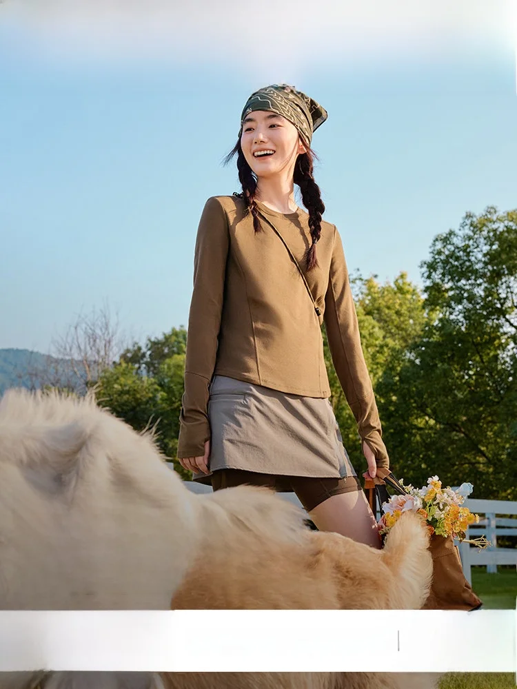 

Women's Long Sve T-irt Slim Fit Loose round Ne Comfortable Breathable Base Layer irt Casual Sle Cotton Blend