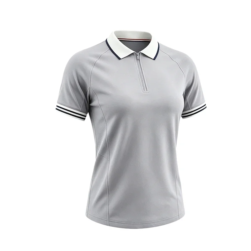 Yoga Seamless Summer Lapel Polo Shirt Tennis Badminton Golf Casual Short Sleeve