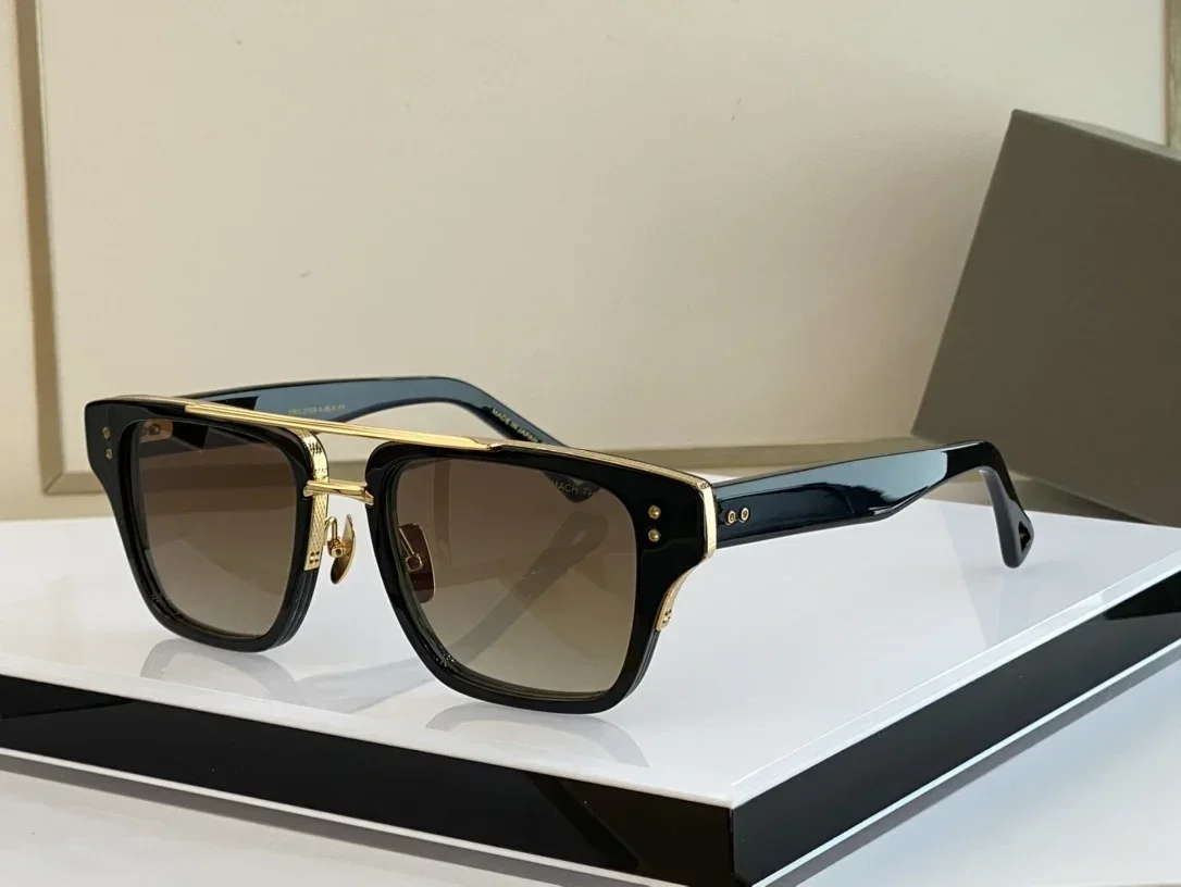 Mach drie topkwaliteit zonnebrillen voor heren Titanium stijl Fashion Design zonnebrillen voor dames met doos