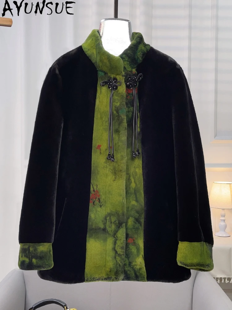 معاطف شتوية من AYUNSUE للنساء وصلت حديثًا لعام 2025 معاطف خارجية قصيرة أنيقة للنساء معاطف فرو عالية الجودة من Pelzmantel Damen #2