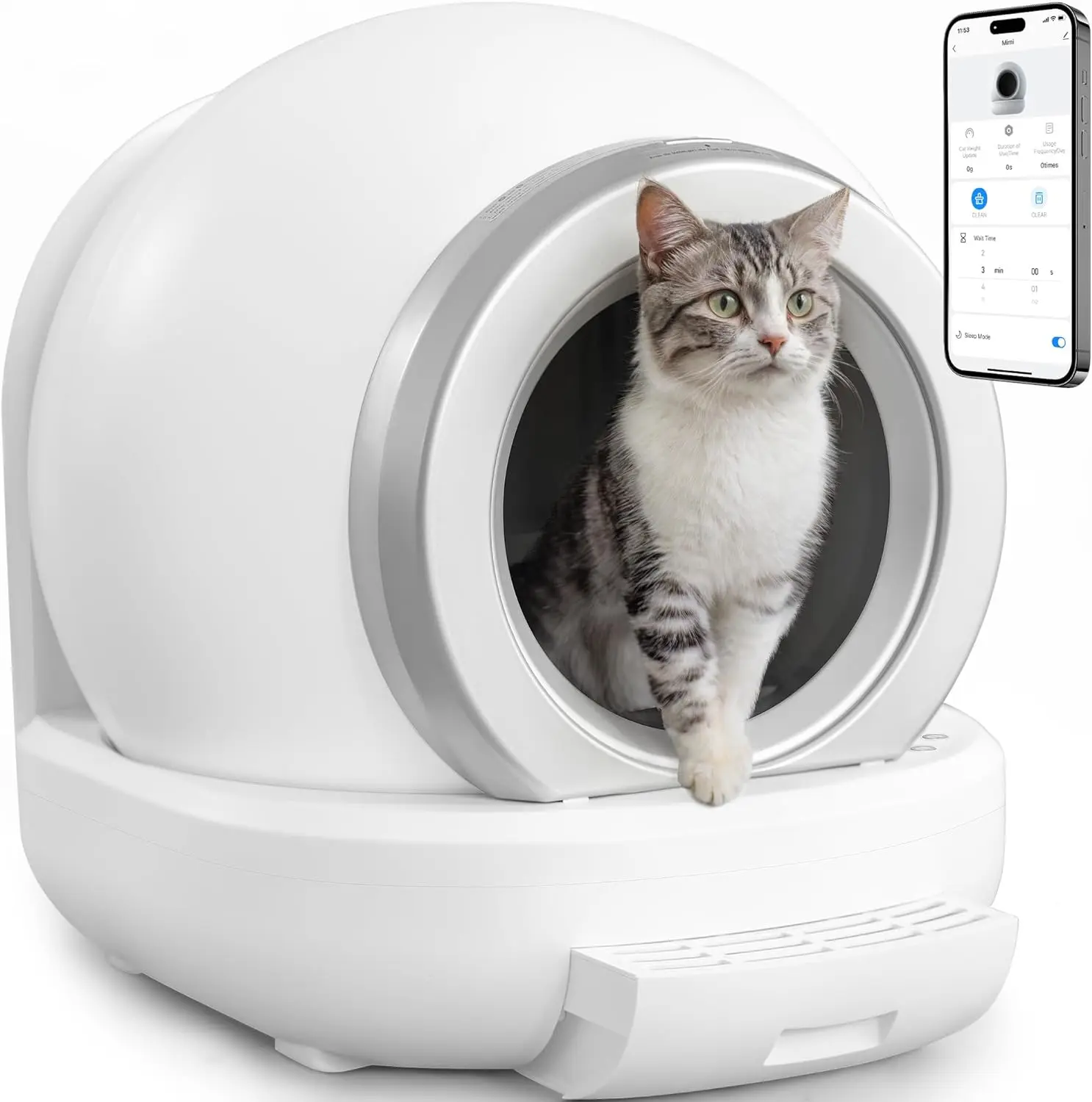 Wifi Smart Self Cleaning Cat Litter Box Luxury Large Enclosed Intelligent Automatic Cat Toilet Furniture