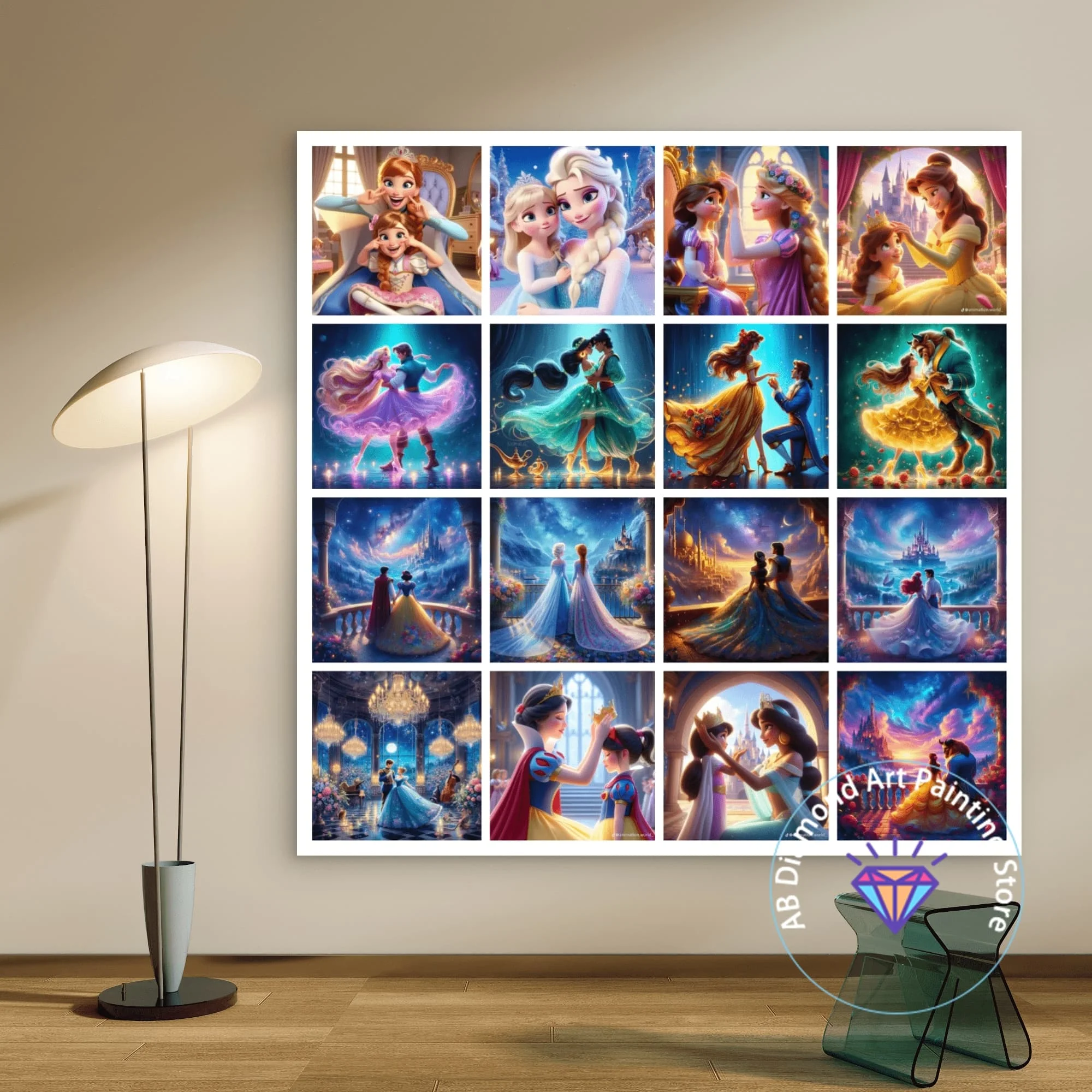 

Cute Princess Castle cartoon AB Diamond Painting Kit 5D Embroidery Cross Stitch Handmade Art Gift Home Decor Children Gift