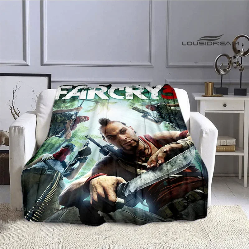 3D Game Farcry Cartoon printed blankets Flange Warm blanket soft and comfortable blanket picnic blankets birthday gift