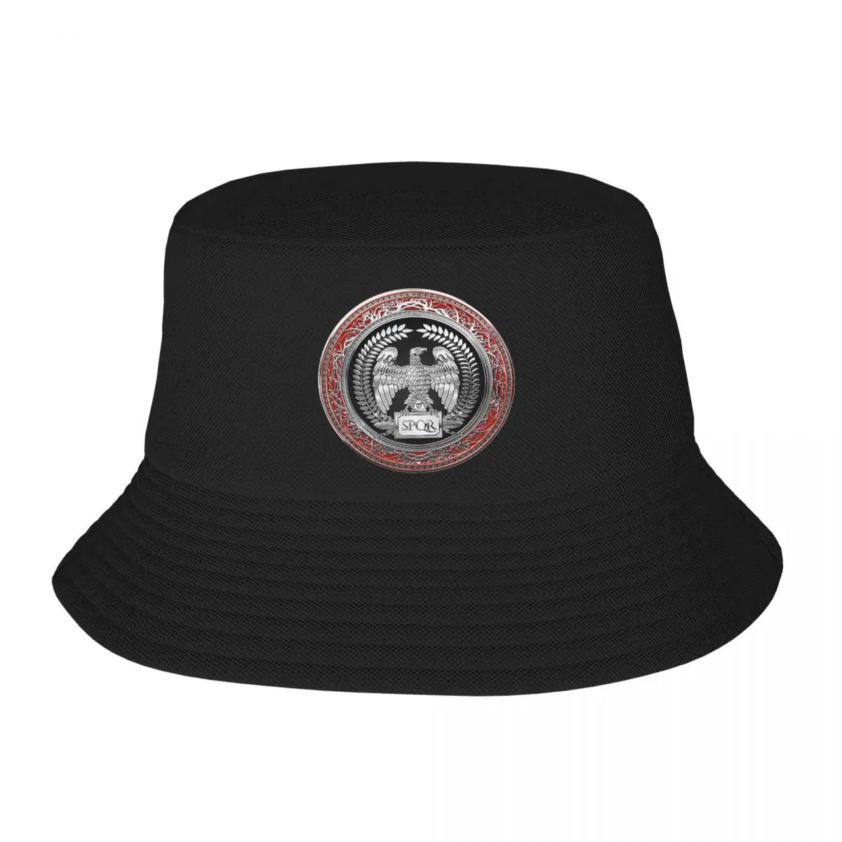 Custom Roman Empire Eagle Bucket Hat Men Women Rome SPQR Emblem Outdoor Sun Summer Camping Fishing Cap