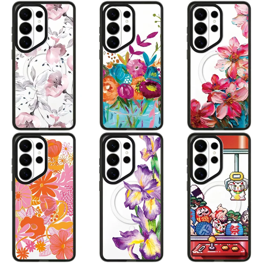 6060443 Acrylic Magnetic Case: Compatible with Samsung Galaxy S23 U S24U S25 S26 Ultra S25+ S26 Plus Shell