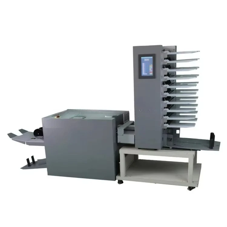 Full Automatic Paper Collating Stitching and Folding System Digital Booklet Making Binding Machine