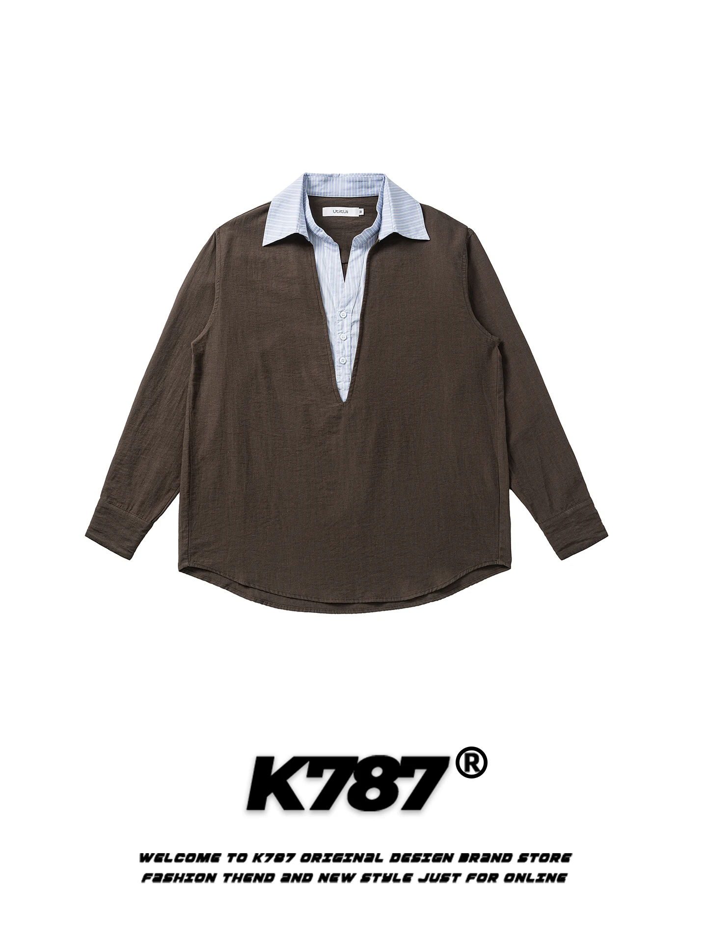 

American Retro Striped Long Sleeve Loose Casual Shirt Men Women Spring Commute Slimming Shirt Cotton Lyocell Nylon Fabric