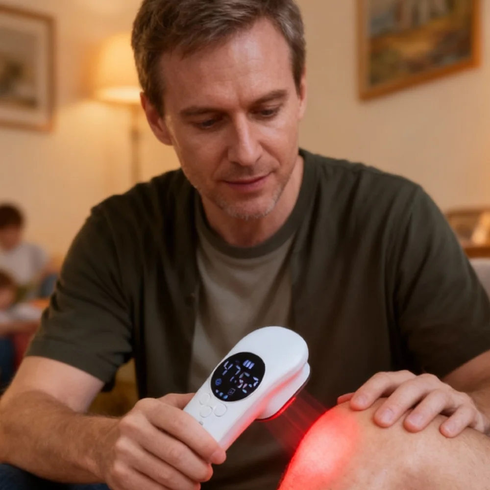 

High-Power 1300mW Cold Laser Therapeutic Device, Effectively Treat Acute And Chronic Pain, Wireless, Portable And Rechargeable