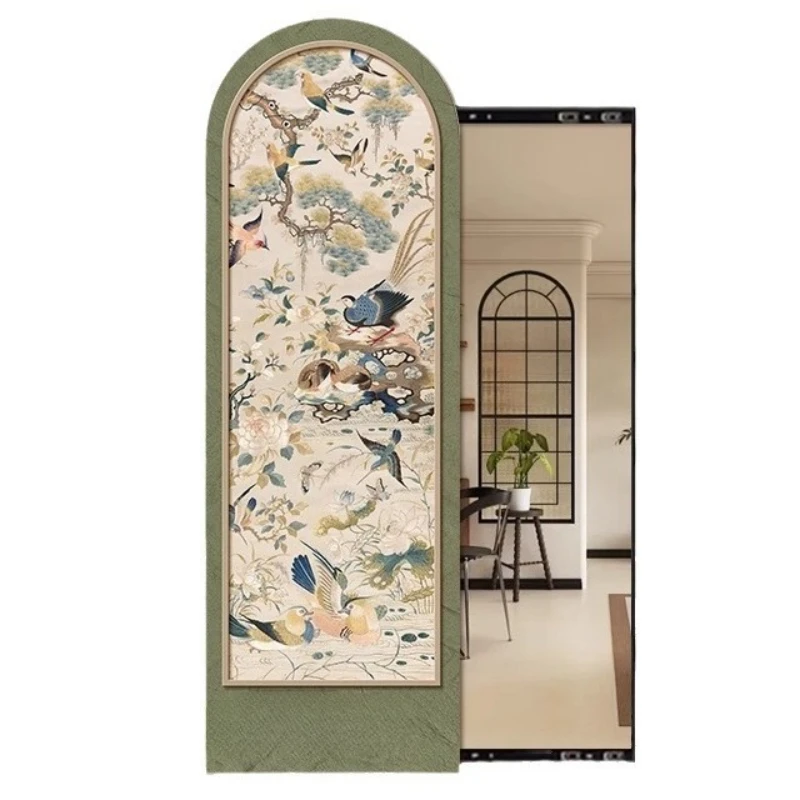 

bird picture porch decorative painting hidden mirror French retro mirror mural