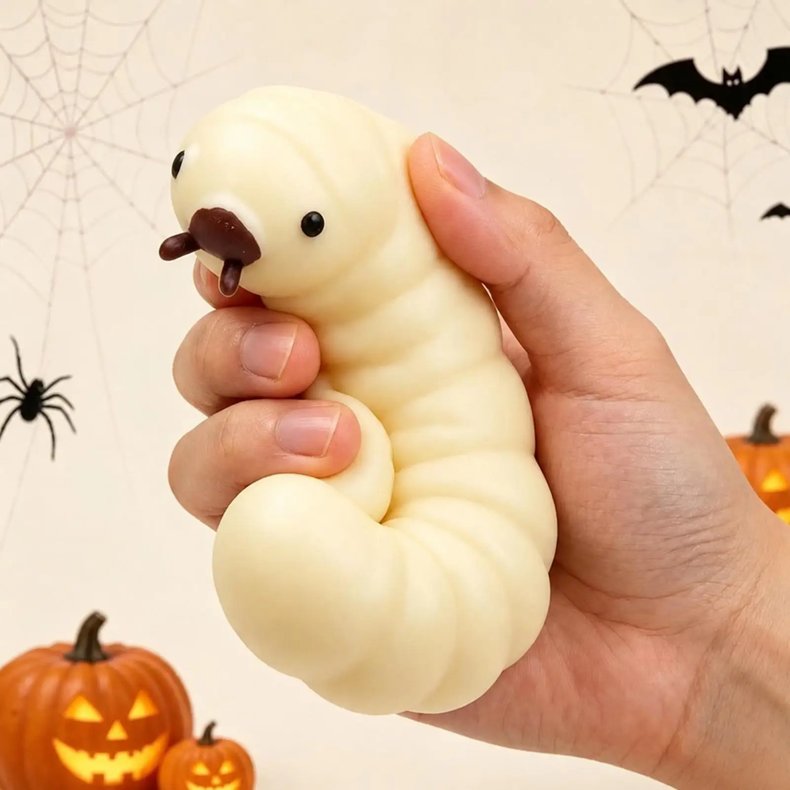 Fidget Caterpillar Soft Cute Fun Prank Novelty Squeeze Collectibles Caterpillar Sensory Fidget Toy for Kids Friends Teens