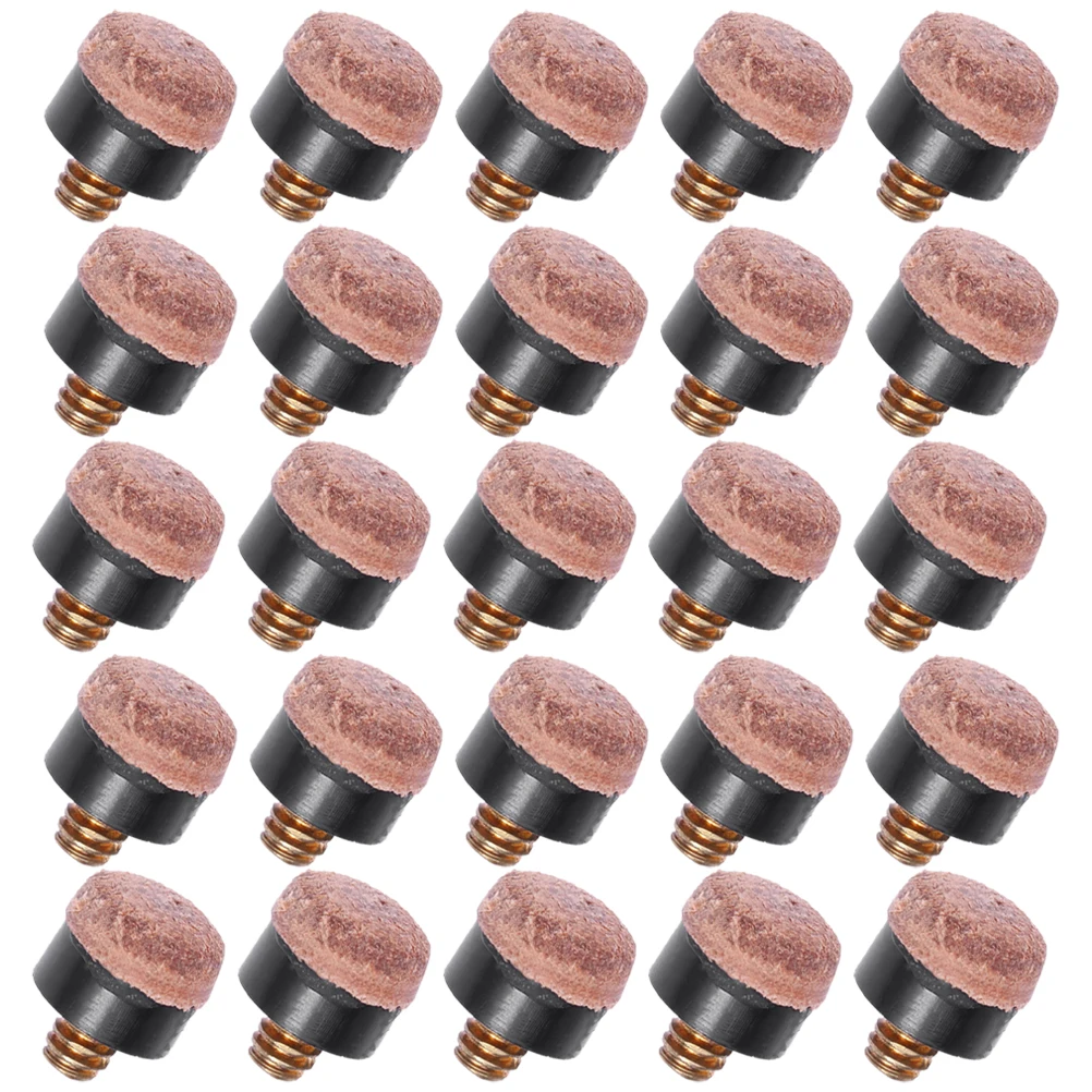 

40pcs Billiard Tips Pool Stick Accessories Snooker Cue Tips Replacement Kit 12mm Screw Red Portable Lightweight Durable