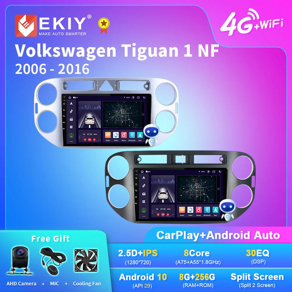 

EKIY X7 Android Car Radio For Volkswagen Tiguan 1 NF 2006 - 2016 Navi GPS 1280*720 DSP Carplay Multimedia Player Auto Stereo DVD