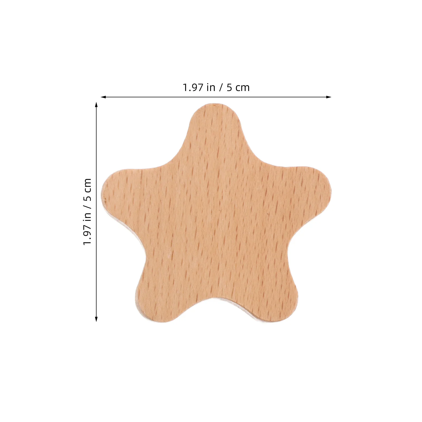 5Pcs Wooden Wall Hat Hooks Creative Star Shape Adhesive Hanging Hats Bags Towels Coats Decorative Wall Mounted Hooks view 3