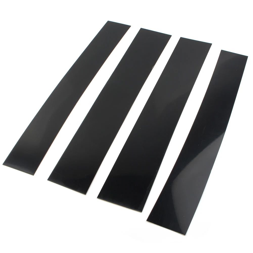 4 Pcs Car Door Window Pillar Posts Panel Decorative Sticker Trim For Cadillac Escalade 2007 2008 2009 2010 2011 2012 2013 2014