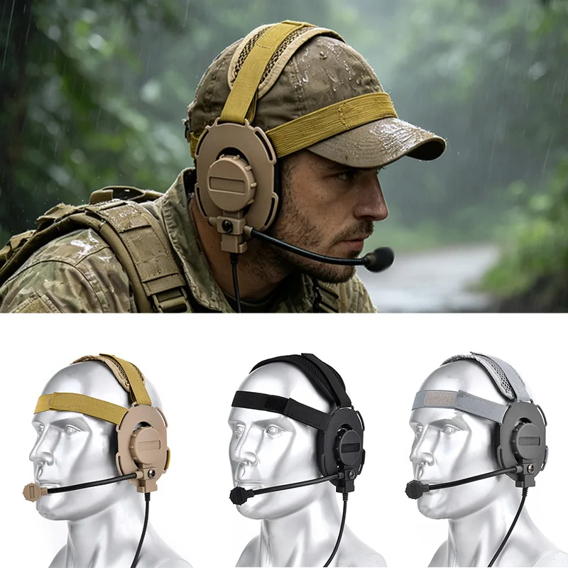 PTT Bowman Headset III Elite II CS U94 Mobile Phone Compatible PTT Headphone Kenwood Baofeng UV-5R Radio Communication Accessory
