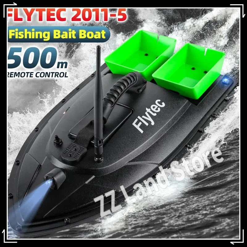 Flytec Rc Remote Control Boat Double Bunker Nesting Boat Bait Casting Boat 500 Meters Wireless Remote Control Fishing Tool