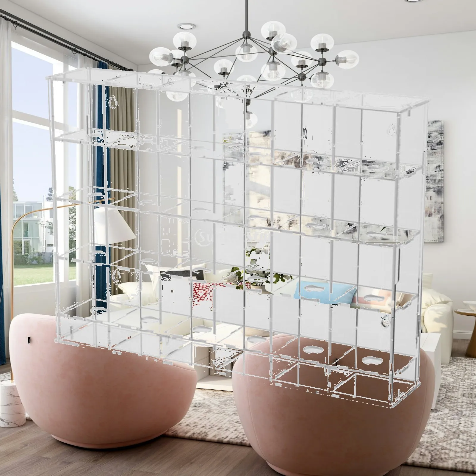 Golf Ball Display Cabinet Acrylic Large Capacity Protection Storage Stand for Park Golf Collectible Golf Balls