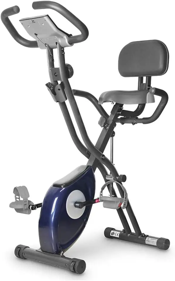 Bike Ultra-Quiet Folding Exercise Bike, Magnetic Upright Bicycle with Heart Rate,LCD Monitor and easy to as