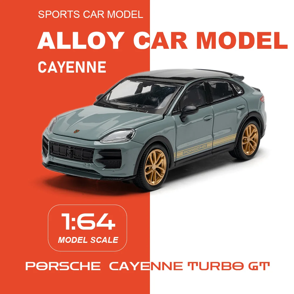 

1:64 Porsche Cayenne Turbo GT 911 GT1 LM 1998 Toys Car Diecast Alloy Exquisite Model Rubber Tires Miniature Cars Interactive Toy
