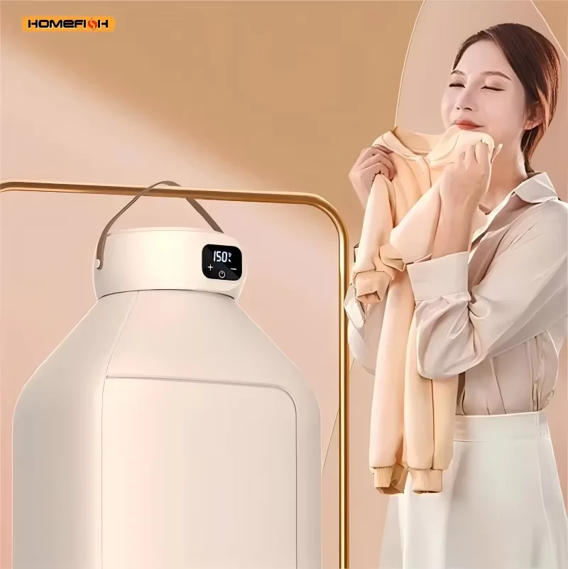HOMEFISH New Home Mini Dryer Dorm Room Portable Quick-Dry Hanging Foldable Smart Timer Dryer