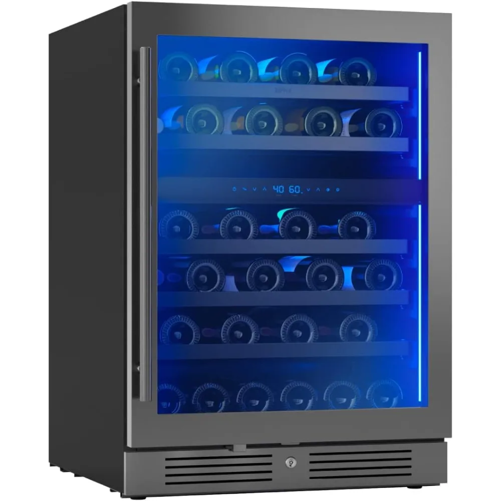 Presrv 24 Wine Fridge Dual Zone Under Counter - Countertop Mini Wine Cooler Cellars Small Cabinet Wine Refrigerator Home