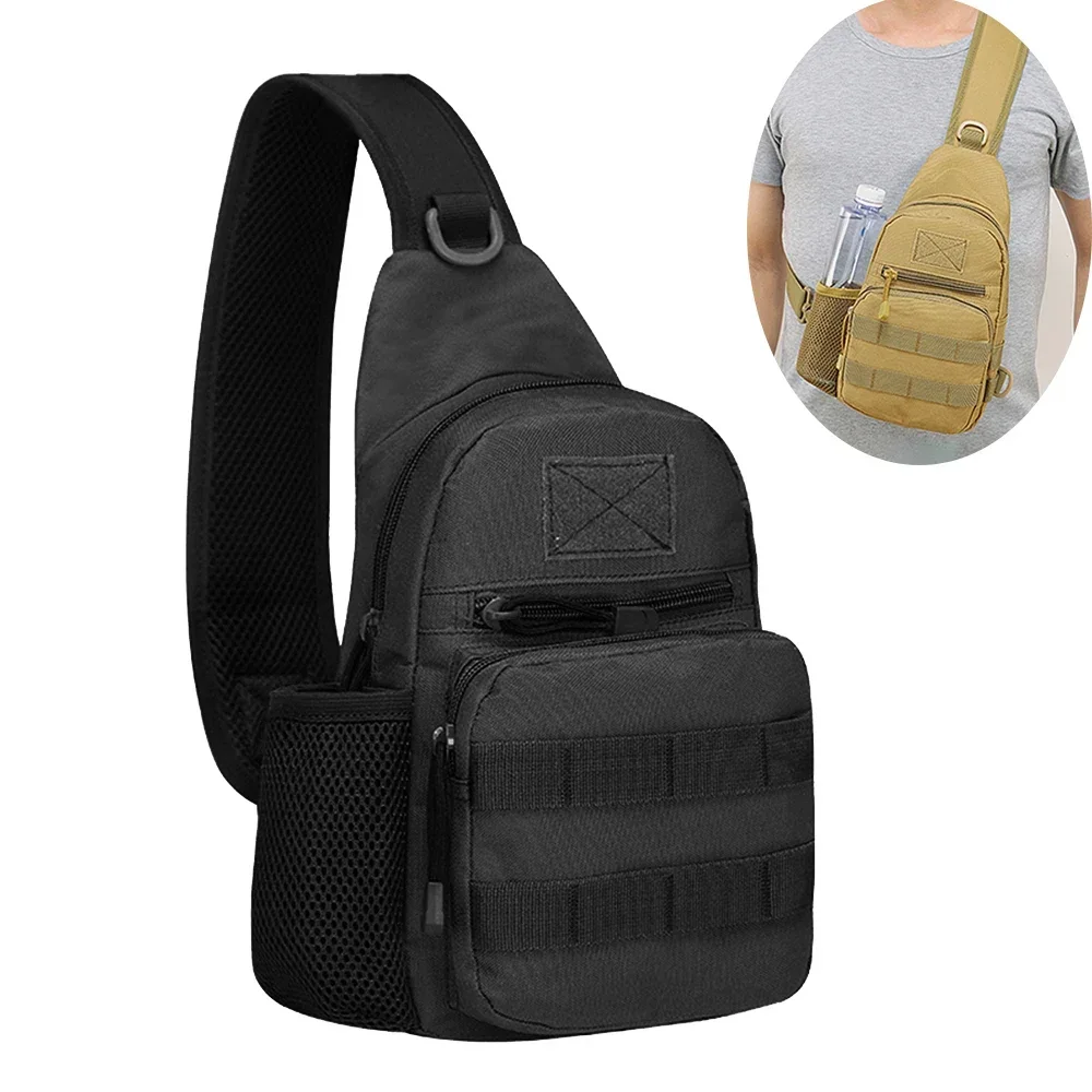 

Men Cross Body Shoulder Chest Bag Travel Outdoor Sports Climb Water Bottle Hiking Male Messenger Bag Sling Backpack