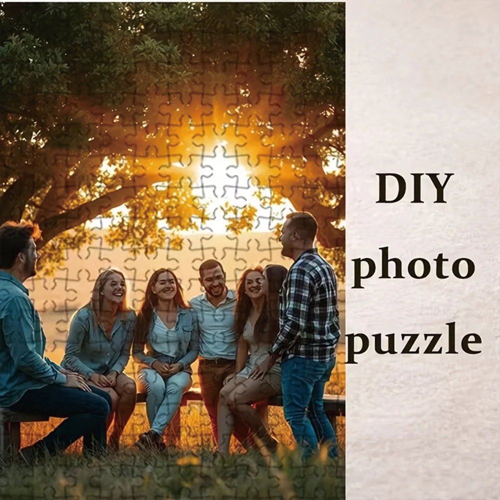 35/300/500/1028 Stück Personalisiertes Foto-Puzzle, Paar-Foto-Puzzle-Box als Erinnerungsgeschenk