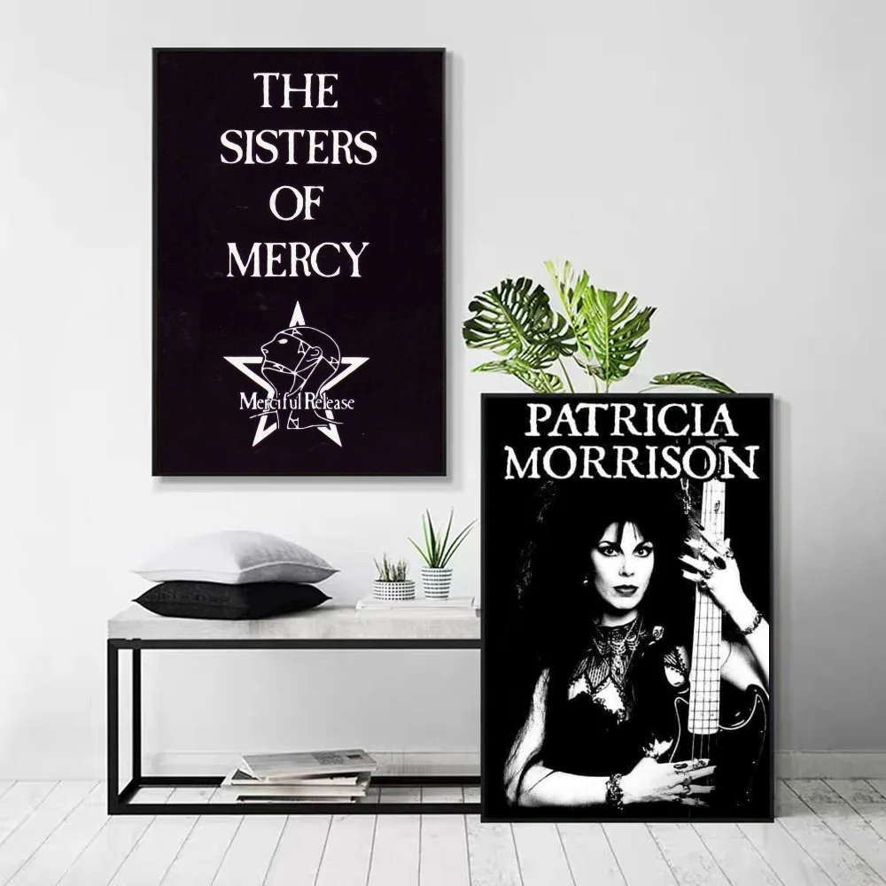 1pc The Sisters Of Mercy Poster Self-adhesive Art Waterproof Paper Sticker Coffee House Bar Room Wall Decor