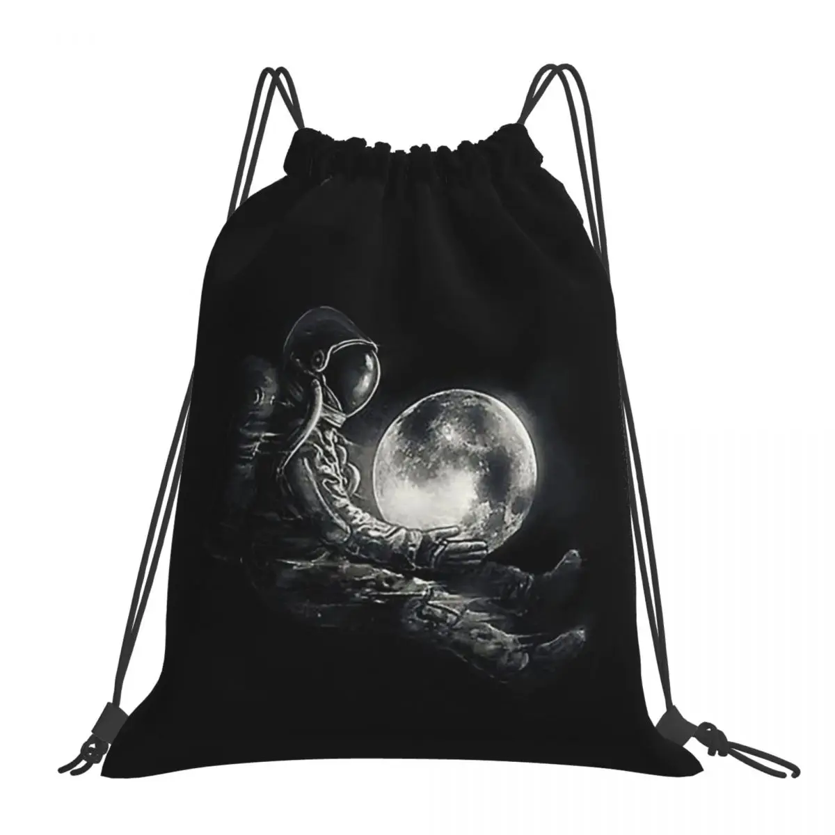 Moon Play Backpacks Multi-function Portable Drawstring Bags Sundries Bag Book Bags For Man Woman Students