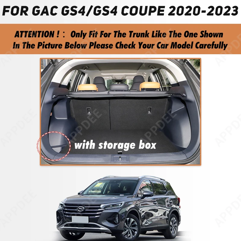 Auto Full Coverage Trunk Mat For GAC Trumpchi GS4 Coupe 2020-2023 22 21 Car Boot Cover Pad Interior Protector Accessories