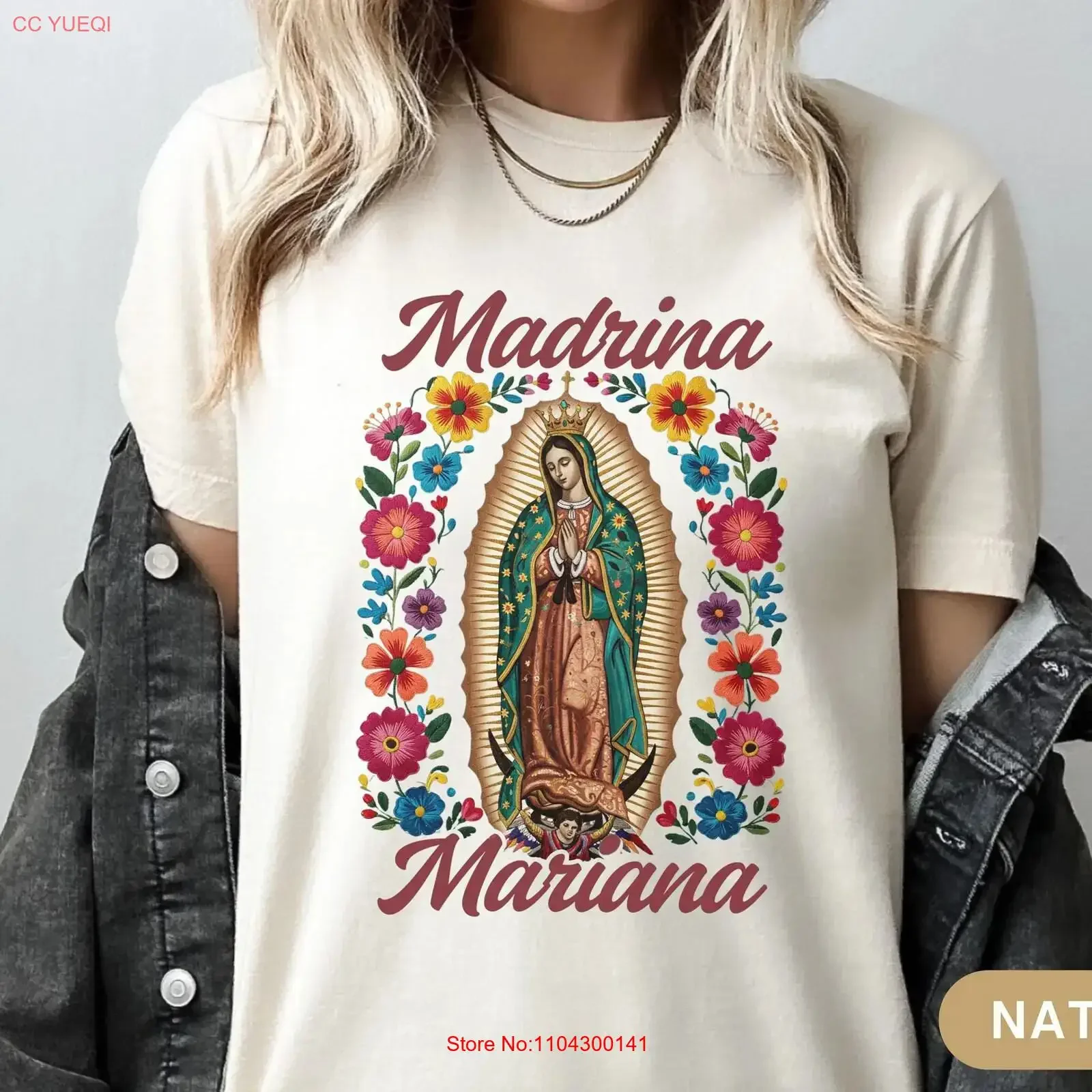 Madrina Mariana GifT T Shirt Marian Catholic Birthday for Godmother Godparent Proposal Baptism Sponsor SweaT vintage Washed