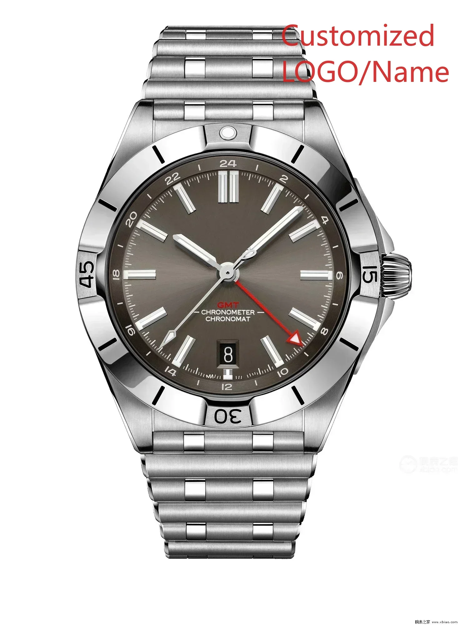 Orologio sportivo Super-LumiNova Verde Blu Orologi GMT Chronomat Meccanico automatico Acciaio inossidabile 904L Personalizzato