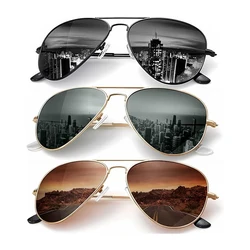 Men's Fashion Sunglasses Polarized Alloy Frame Polished Mirror Glasses Men's New Sunglasses
