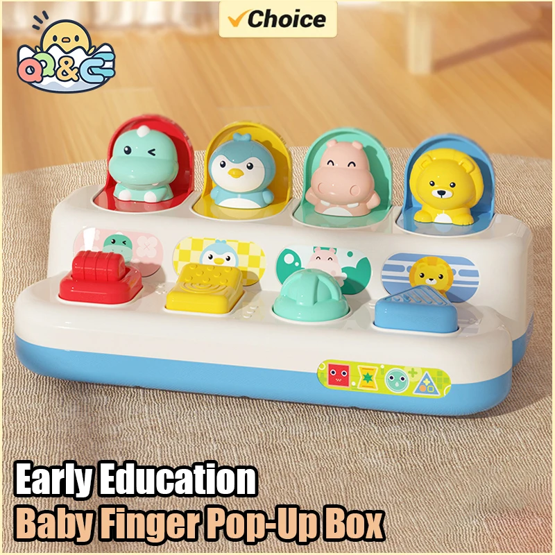 Baby Finger Exercise Pop-Up Switch Box Color Shape Sorting Game Geometric Matching Early Learning Education Toys for Babies Gift