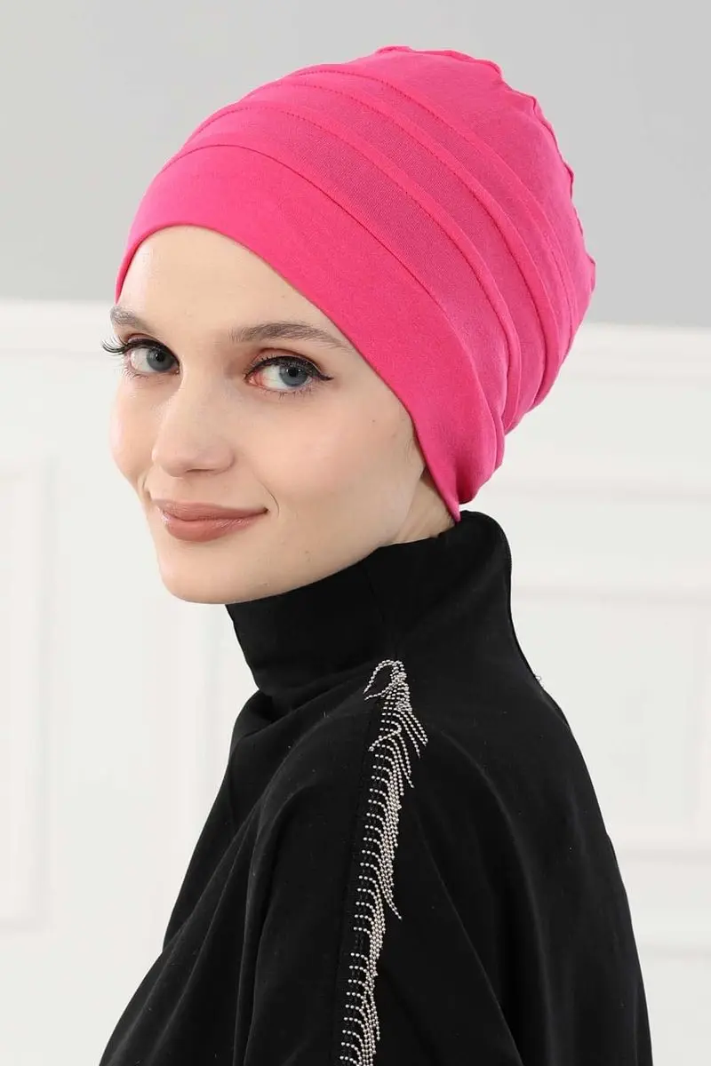 Baskenmütze Modell hijab Knochen fuchsia
