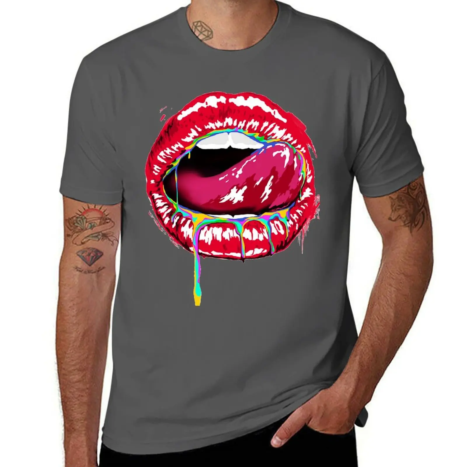 

Lick my Lips T-Shirt t shirts for man pack white man t shirt designer man t shirt heavy cotton T-Shirt