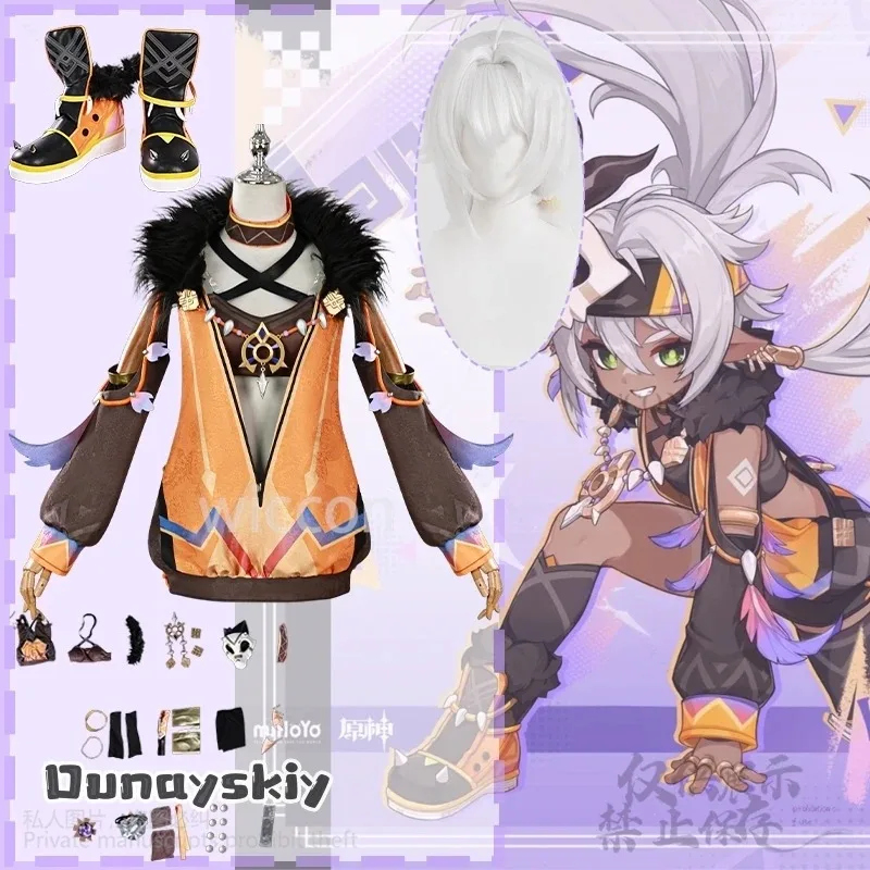

XT8Anime Game Genshin Impact Cosplay Iansan Costume Uniform Coat Sexy Lingeries Lolita Dress Wig For Halloween Christmas CuXT6@!