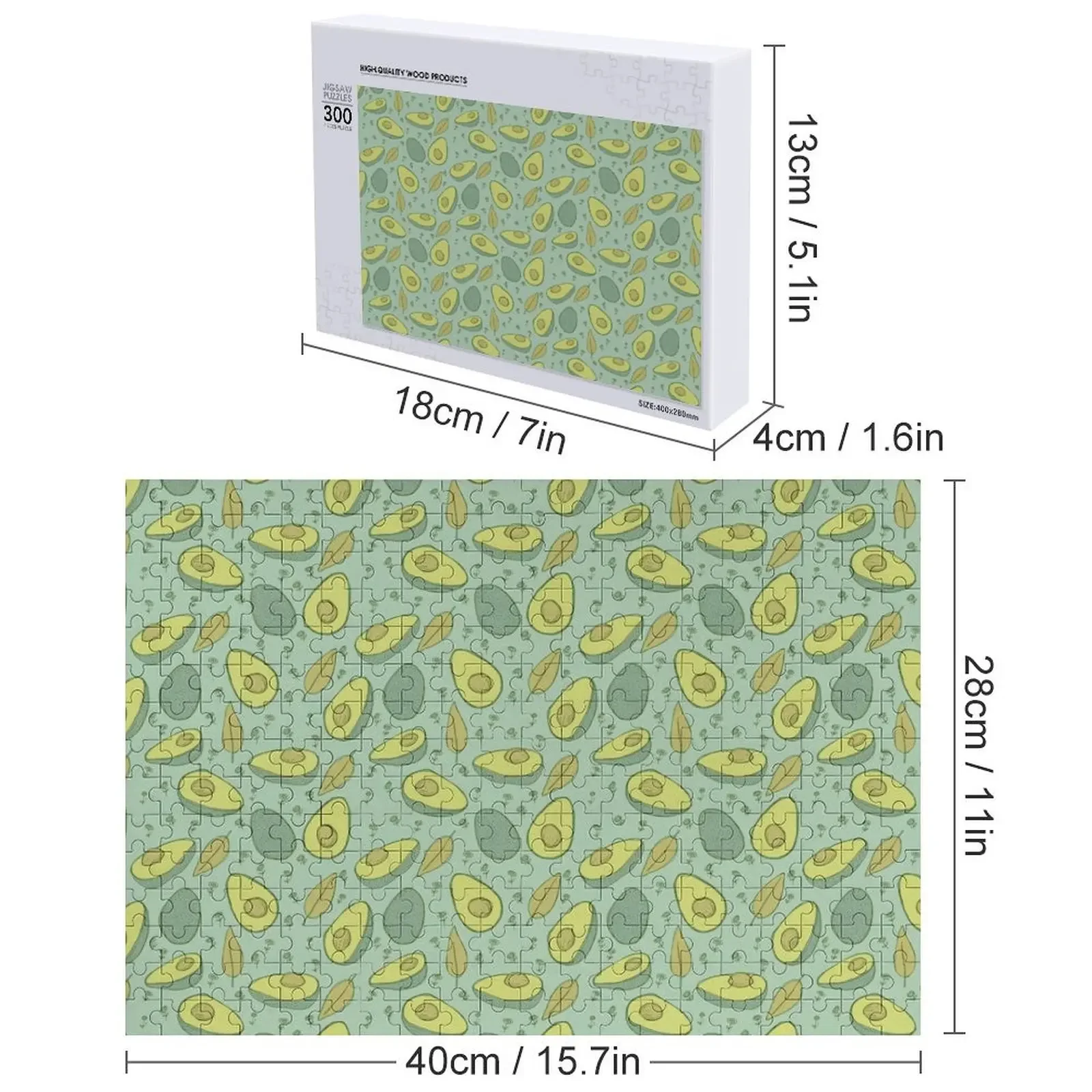 Avocado Jigsaw Puzzle Diorama Accessori Regalo personalizzato per bambini Giocattoli per bambini con puzzle fotografico