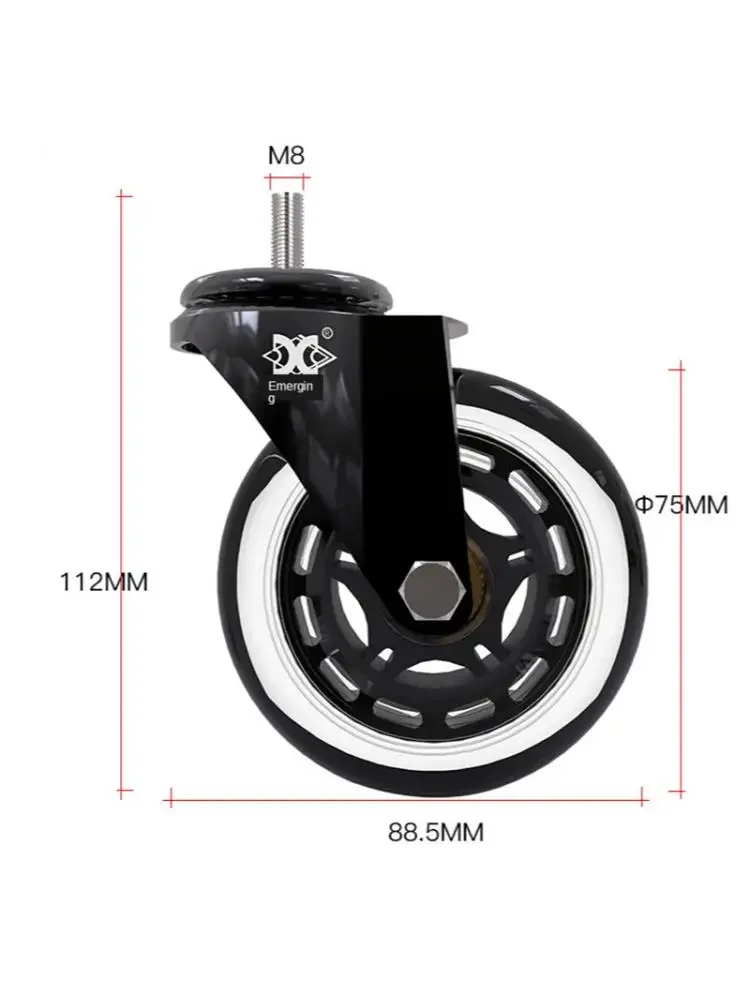 Imagem -03 - Screw Roller Ice Wheel Rodízio Mute Universal Eletroforese Equipamentos de Entretenimento Scooter m8 M10 Pcs por Lote pu