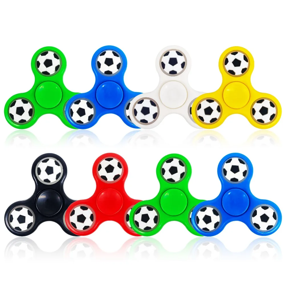 6/12Pcs Three-leaf Football Pattern Fidget Spinner Kids Birthday Baby Shower Wedding Guest Gift School Reward Carnival Gift Pack