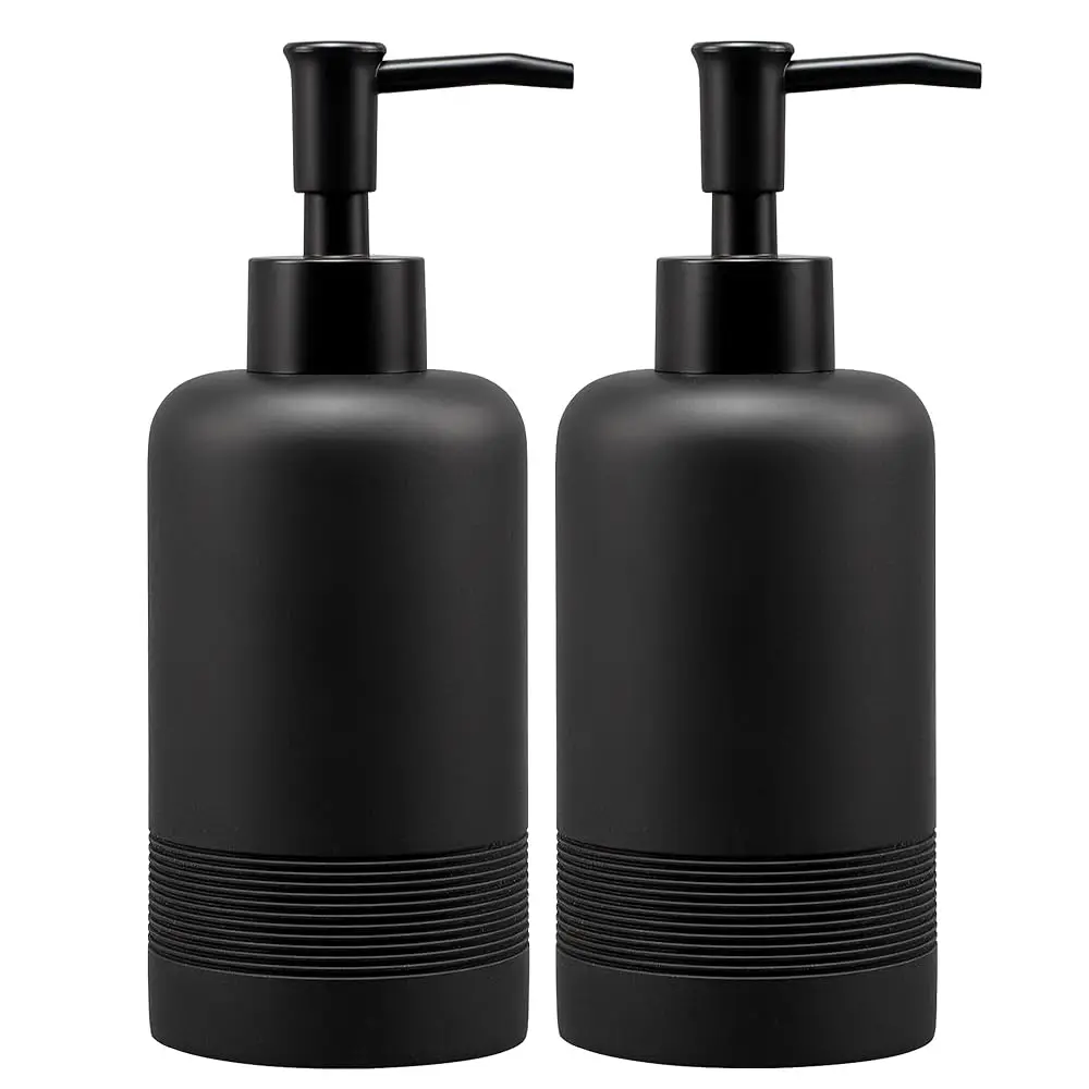 

2pcs/Set Hand Soap Dispenser Sets - 10.8oz Refillable Resin Liquid Soap Dispensers with Rust-Proof Pump for Bathroom Counter