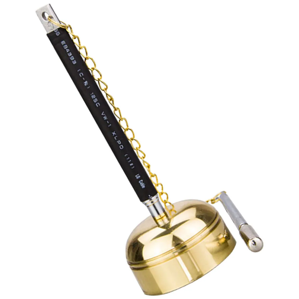 أدوات طقوس بوذية من النحاس يين تشينغ أداة معبد رائعة لحفل التأمل توريد المعبد جرس يدوي #4