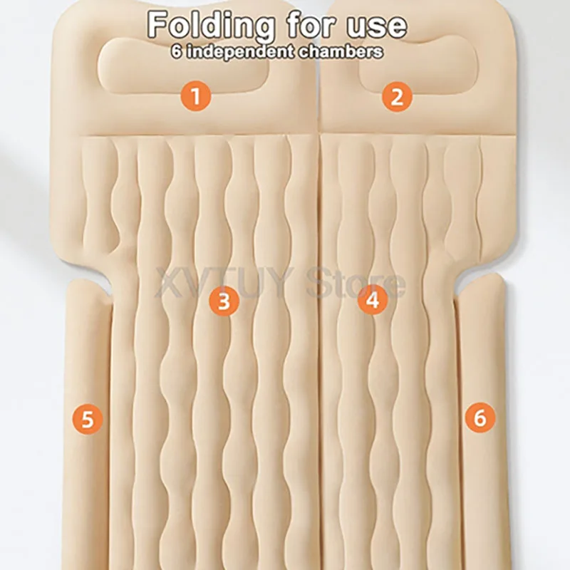 

Multi functional Car Air Inflatable Travel Mattress Bed SUV Sofa Pillow Outdoor Camping Mat Auto Back Seat Trunk Cushion 1 Set