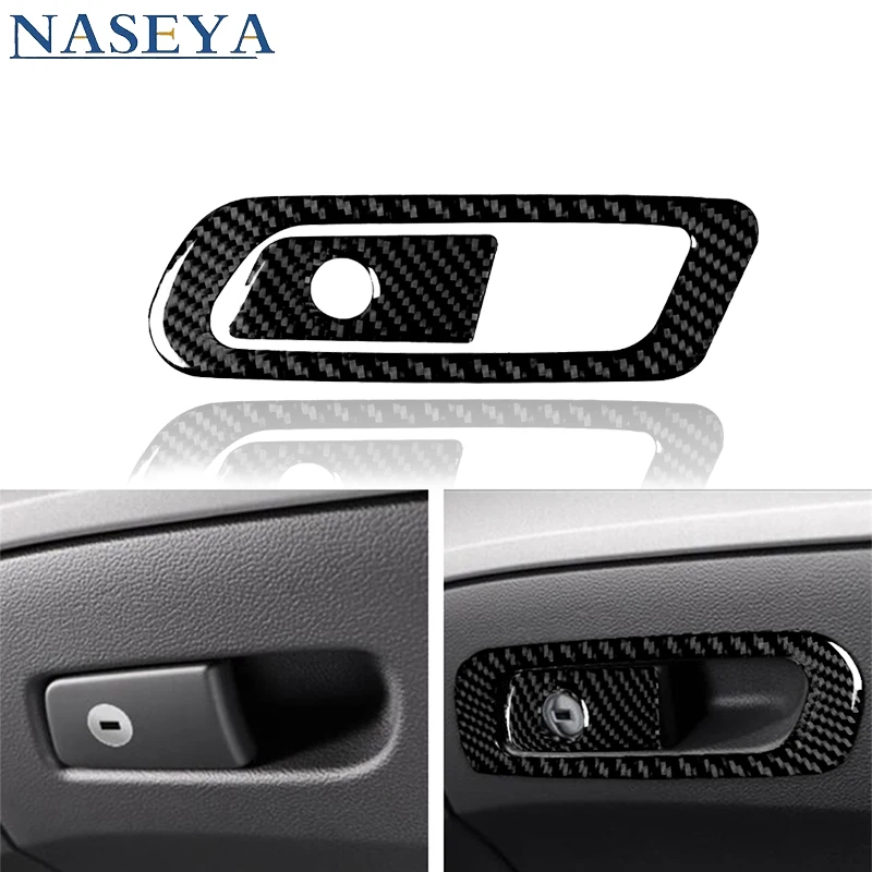 

For Audi A4 B9 RS4 S4 2017 2018 2019 Carbon Fiber Glove Box Switch Stickers Trim Strip Car Interior Decorative Accessories